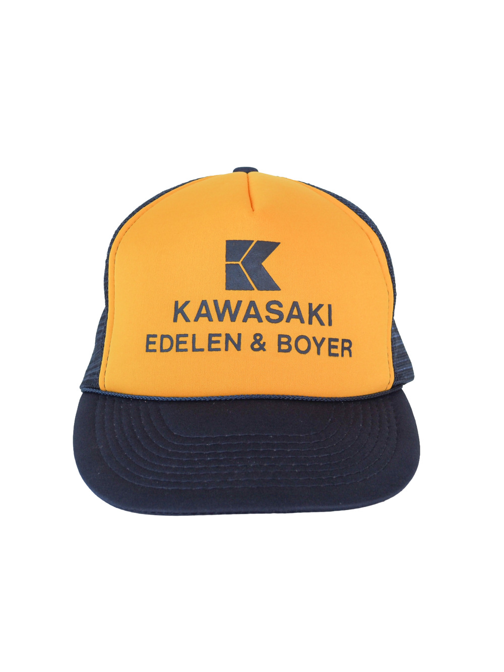 Kawasaki Edelen Boyer Snapback Mesh Trucker Hat Car Bike Builder Utility Dad Cap